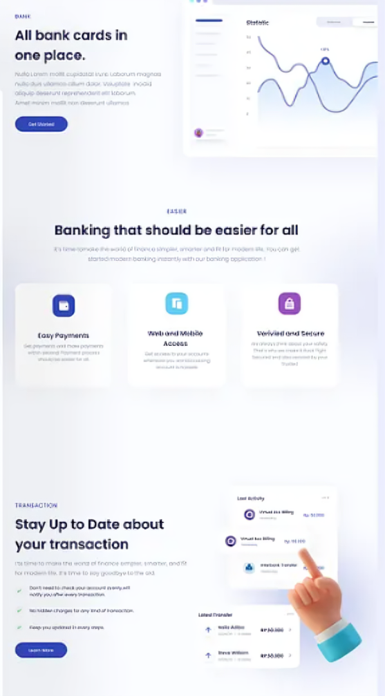 Transaction Interface with 3D Hand